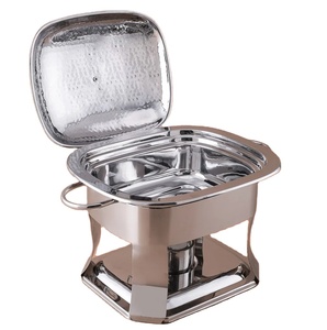 Casserole élégante la plus vendue marmite en métal polie chauffe-plats buffet marmite pour les maisons fêtes hôtels utilisation de villas de mariage - Product Image 4