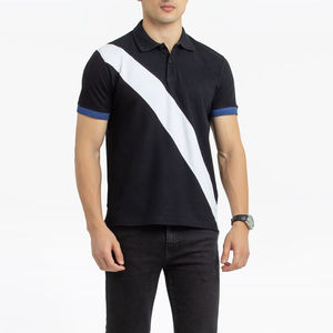 Camisa de Manga Corta Negra para Hombre, 100% Algodón Pique 140g, Logotipo Personalizado, Transpirable, Cuello con Botones, Estilo Casual, para Invierno - Product Image 3
