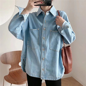 Chaquetas Vaqueras para Mujer, Otoño 2026, Nueva Camisa Vaquera Informal Urbana de Manga Larga para Mujer - Product Image 3
