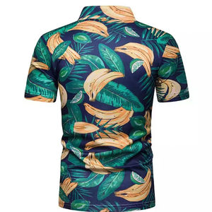 Camisa de Golf de Poliéster y Spandex de Alta Calidad para Hombre, Camisa Polo de Golf con Estampado por Sublimación Completa y Logotipo Personalizado - Product Image 3