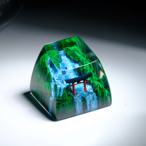 Teclas Místicas de Anime, Teclas Artesanales Personalizadas, Teclas Anime Lindas, Teclas Verdes, Juego de Teclas, Teclas de Resina - Product Image 2