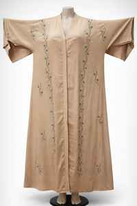 Abaya élégante pour femmes Zaynab, longue jusqu'au sol, avec broderie, en polyester respirant, manches longues, pour un usage quotidien - Product Image 2