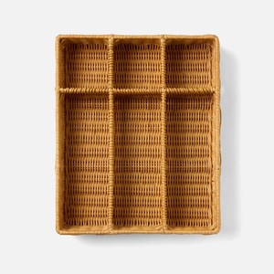 Rattan cutlery <b>trays</b> kitchen <b>drawer</b> tabletop organiser flatware holder <b>tray</b> utensil container caddy - Product Image 2