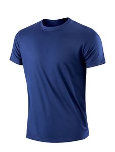 T-shirt uni pour homme, 180 grammes, teinture unie, respirant, séchage rapide, col rond, manches courtes, tricoté, vêtement décontracté, fitness - Product Image 2