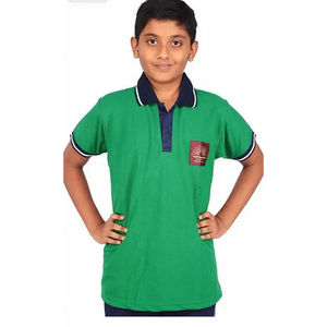 Uniforme Escolar, Camiseta de Algodón para Niños, Uso Diario, con Logotipo Escolar Impreso, Exportador de India, Precio al por Mayor - Product Image 1