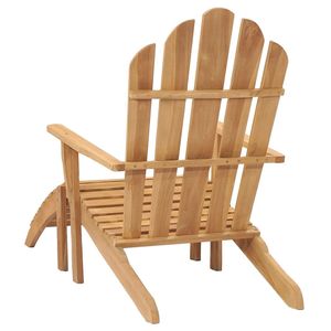 Ensemble de 2 chaises de jardin Adirondack en teck naturel - Product Image 5