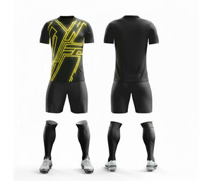 Tenues de football sublimées avec impression personnalisée du nom et du numéro |   Tailles pour hommes, femmes et jeunes |   Vêtements de sport légers et à séchage rapide - Product Image 1