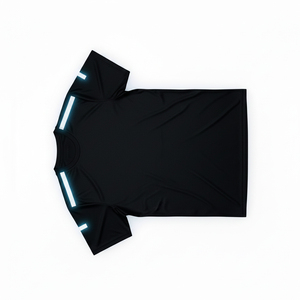 Camiseta Deportiva Ajustada al Cuerpo, Lisa, de Algodón y Elastano, para Fisicoculturismo, Cuello Redondo, Manga Corta, Ropa Deportiva, Venta al Por Mayor - Product Image 4