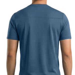 T-shirt pour homme GS Blue Dry-X, léger, respirant, évacuant l'humidité, col rond, manches courtes, fitness, gym, entraînement, vêtements de sport - Product Image 5