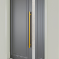 Pegangan Pintu Utama Aluminium Bertekstur Model Creeper Warna Emas Matt AB Hitam Sutra Matt Perlengkapan Pintu Masuk Modern