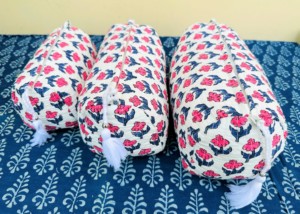 Block Printed Toiletry Bag: Large Waterproof Travel Cosmetic Bag Floral Print Toiletry Travel Pouches Boho <b>Shaving</b> <b>Kit</b> - Product Image 2