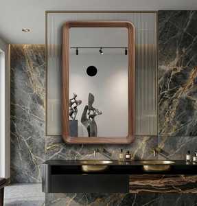 Rustic Solid Wood Wall <b>Mirror</b> <b>Rectangular</b> <b>Large</b> Teak Frame Vanity <b>Mirror</b> Farmhouse Living Room Bedroom Decor Artwork Object HD U - Product Image 4