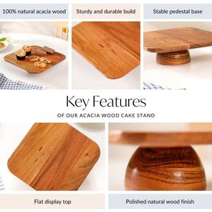 Luxury Wooden <b>Cake</b> <b>Stand</b> with Square <b>Dome</b> Elegant Dessert Display for Hotels at Attractive for International Buyers - Product Image 5