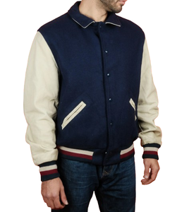 Custom Logo Baseball Wool Varsity Jacket PU Leather Sleeves Wool Winter Quilted Lining OEM for <b>Men</b> Women - Product Image 5