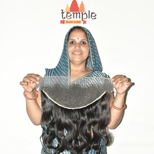 13*6 HD Frontal <b>Braiding</b> 100% Unprocessed Deep Wave Indian Temple Virgin Women Natural <b>Color</b> Black Vendors Human <b>Hair</b> Extensions - Product Image 3