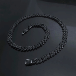 สร้อยคิวบาลิงค์เงินแท้ 925 ขนาด 18 มม. ประดับโมอิสซาไนต์สำหรับผู้ชาย สไตล์แร็ปเปอร์  ผ่านการทดสอบเพชร VVS พร้อมใบรับรอง GRA - Product Image 5