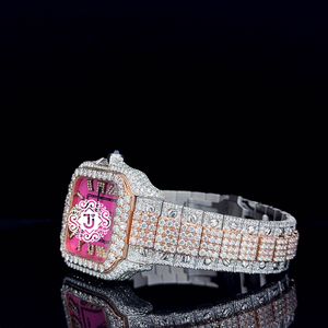 Montre de luxe en acier inoxydable de haute qualité, sertie de diamants, pour mariage et soirée, disponible au prix d'exportation - Product Image 2