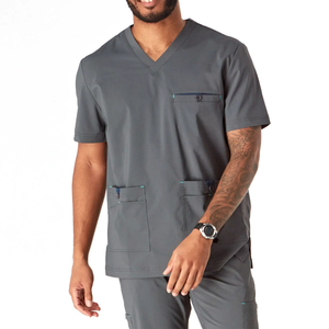 Hospital Scrubs Uniforms Suit Two Piece Stretch Nurse & <b>Doctor</b> Uniforms Plus Size Men's custom logo design - Product Image 4