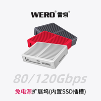 محول ثاندر بولت 5 مع منفذ 1M.2 NVMe و3 منافذ DP2.1 بدون طاقة إضافية، سرعة 80 جيجابت في الثانية، يدعم PCIe 5.0/4.0/3.0، علبة SSD مع محول عرض ثلاثي الشاشات لنظامي MacOS وويندوز