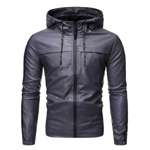 Wholesale New Winter Geaca De Piele Men's Lederjacke Cow Hide Dzseki Slim Fit Jacket With Duffle Hood Veste Skinnjakke Jope - Product Image 1
