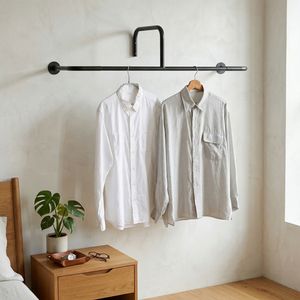 Venta al por mayor Taiwán hogar almacenamiento perchas de metal fabricante artículos para el hogar muebles ropa abrigo ropa montada en la pared - Product Image 2