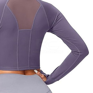 Camisetas Deportivas de Manga Larga sin Costuras para Mujer, de Secado Rápido, Ecológicas, para Atletismo, Fitness, Running, Yoga y Entrenamiento - Product Image 6