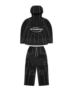 Conjunto Deportivo de Alta Calidad con Pantalones y Chaqueta con Capucha, Logotipo Digital, Líneas Reflectantes en Malla Interior, Cortavientos, Unisex - Product Image 6