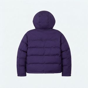 Chaqueta de plumón para hombre con logotipo personalizado, etiqueta personalizada, chaqueta de plumón con capucha para hombre, fabricante de chaquetas de plumón informales. - Product Image 2
