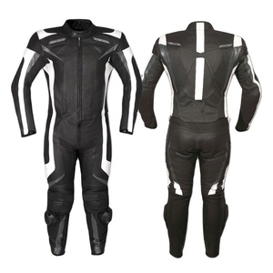 Traje Deportivo de Motociclista de una Pieza para Hombre, Traje de Carreras Protector de Poliéster y Piel de Vaca, Logotipo en la Parte Delantera, Ropa de Carreras de Carretera - Product Image 1
