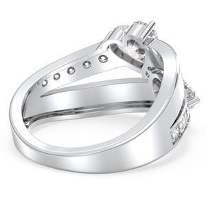Anillos de compromiso y promesa REYES GRA de plata de ley 925 con moissanita en forma de corazón de 1.79 quilates para mujer, joyería fina de lujo. - Product Image 4