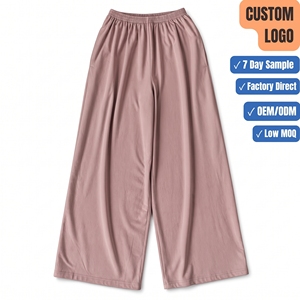 <b>Men</b>’s Oversized Cotton Wide Leg <b>Trousers</b> Custom Printed Baggy Pants Relaxed Fit Streetwear Pants Private Label Manufacturer - Product Image 1