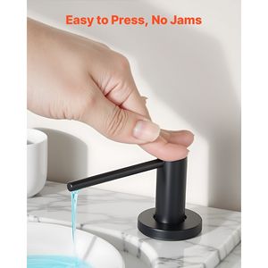 Dispensador de Jabón para Fregadero Empotrado de Acero Inoxidable, Botella Recargable de 17 oz, Jabón para Platos, Apto para Lavavajillas - Product Image 2