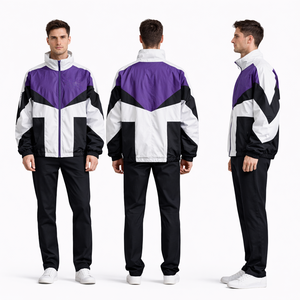 Chaqueta Cortavientos Ligera para Hombre con Bloques de Color, Estilo Urbano Y2K, con Cremallera, Ropa Exterior Informal, Venta al por Mayor de Chaquetas para Hombre - Product Image 4