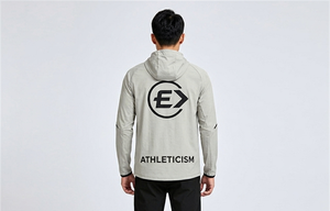 Vestes pour hommes personnalisables, style sportif uni, respirantes, à manches longues, en tissu fin, col montant, séchage rapide, pour l'automne - Product Image 3