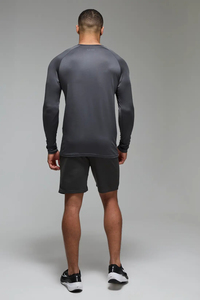 Men Regular Fit Short <b>Sleeve</b> Tee Gym <b>Training</b> Athletic Crew Neck Workout Casual Fitness <b>Top</b> 100% polyester Breathable Quick Dry - Product Image 6