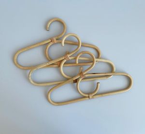Premium <b>Handmade</b> Natural Rattan <b>Clothes</b> Hanger Woven Garment Organizer for Wardrobe Home Storage Clothing Display - Product Image 1