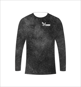 T-shirt de sport à manches longues en tissu texturé charbon, respirant, pour la performance et l'entraînement physique - Product Image 2