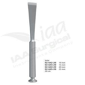สิ่วผ่าตัดกระดูก IAA Surgical Stille Orthopedic Chisel ขนาด 10 มม. ยาว 20 ซม. ทำจากสแตนเลสสตีล ใช้งานด้วยมือ ได้รับการรับรองมาตรฐาน CE ระดับ Class I - Product Image 4