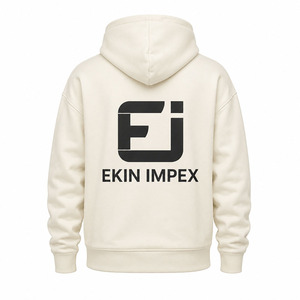 เสื้อฮู้ดซิปแบบโอเวอร์ไซส์ ยูนิเซ็กซ์ ผ้าฝ้ายถัก 100% พิมพ์ลาย DTF สไตล์ลำลอง ทรงปกติ คุณภาพสูง ดีไซน์ปรับแต่งได้ - Product Image 2