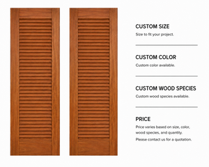 Premium Elegant <b>solid</b> wood shutters for architecture and interior <b>wardrobe</b> spaces durable custom size functional shutters - Product Image 3