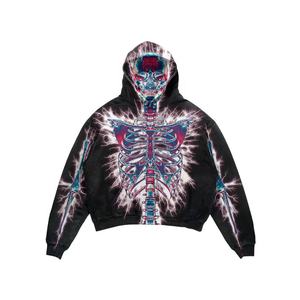 Sudaderas con Capucha Estampadas de Alta Calidad, 400 Gsm, 100% Algodón, para Hombre, al por Mayor, Personalizadas, Estilo Francés, Lavado Ácido, Cortas, para Invierno - Product Image 3