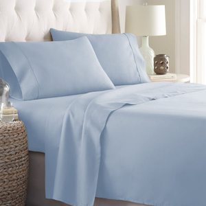 High Quality Waterproof 100% Cotton 400TC Plain Luxury Bed <b>Sheet</b> Set for Bedroom or Hotel Use - Product Image 1