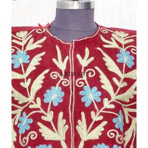 Chaqueta informal de verano/invierno para mujer, estilo indio, de algodón cotrize con bordado floral, con chaleco sin mangas para dama de honor. - Product Image 5