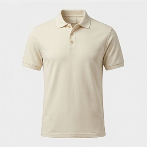 Chemise décontractée pour homme en piqué 100 % polyester bleu marine à manches courtes, respirante, infroissable, coupe classique, design tricoté uni - Product Image 1