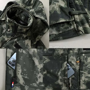 Ensemble de vêtements RICSA en polaire thermique pour la chasse en plein air en hiver, veste et pantalon chauds et respirants en polyester/coton pour la randonnée et le camping pour hommes - Product Image 6