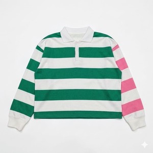 เสื้อรักบี้ชาย เสื้อโปโลชาย ปักลายตามสั่ง สกรีนลาย เสื้อยืดแขนยาวลายทาง เสื้อโปโลชาย - Product Image 1