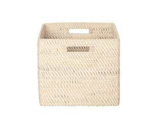 Artex HaiNam <b>Square</b> Natural Rattan Storage <b>Basket</b> With Handles Rustic Multi-Purpose Organizer - Product Image 3
