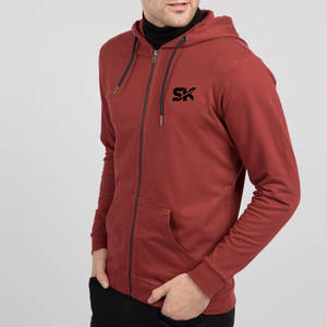 Sudadera con capucha lisa con cremallera completa para hombre, la más vendida, servicio OEM, precio al por mayor, 100% algodón - Product Image 1