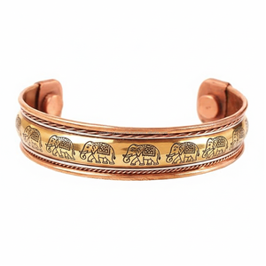 Pulsera Magnética Multipolar de Cobre para Beneficios Mejorados con Grabado de ELEFANTE - Product Image 1