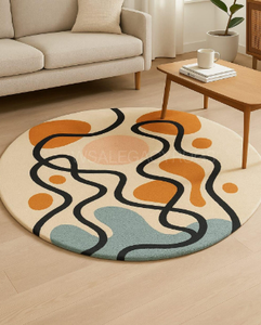 Tapis KNOT RUG en laine tuftée à la main, haute qualité, moderne, irrégulier, fait main, écologique, pour salon, chambre d'enfants, hôtels, bureau - Product Image 2